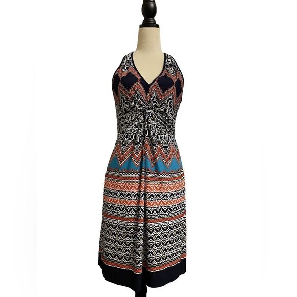 Laundry by Shelli Segal Geometric Designed Halter Design Dress (Small) - Picture 8 of 11